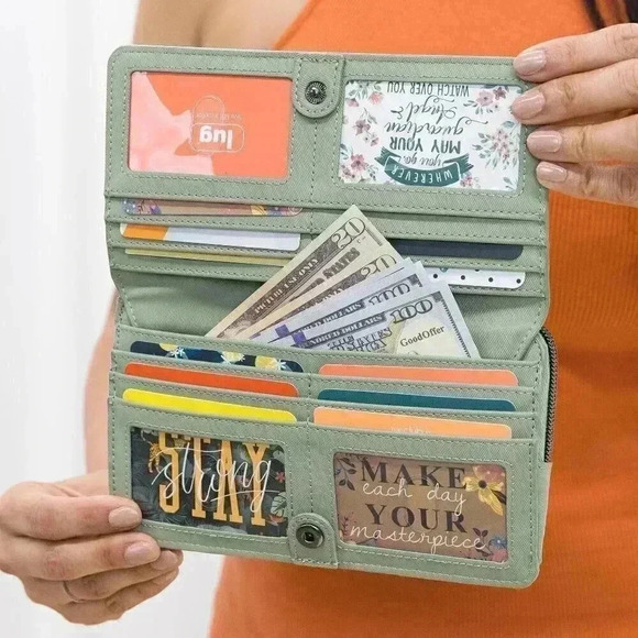 LUG Paddock Tote & Surrey Wallet in Satin Luxe VL (Vegan Leather) - Sapphire - Picture 15 of 16